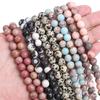 Cuentas de Piedra Miscelánea Natural Hechas a Mano DIY Pulsera de Piedra Jaspeada Cuentas Dispersas Shoushan Cuentas Redondas de Piedra Roja Cuentas de Accesorios de Cebra