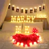 Carta Lâmpada Inglês Número Amor Romântico Surpresa Feliz Aniversário Proposta Layout Suprimentos Criativos Cena Lâmpada Decorativa