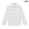 Camisa para niños estilo coreano, ropa para niños estilo inglés, camisa de algodón de manga larga a rayas rojas y azules, camisa plisada para niños y niñas, uniforme escolar para verano