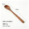 Colher para Comida de Influenciador Digital Transfronteiriço, Colher para Misturar Arroz, Colher para Ramen, Colher para Sobremesa, Colher de Nanmu Estilo Japonês, Colher de Madeira Pequena, Colher de Madeira com Cabo Longo