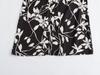 Venta al por mayor 2024 Otoño Nuevo Estilo Europeo y Americano Vestido Camisero de Manga Larga con Estampado Floral Negro para Mujer