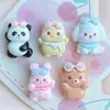 Óculos de Sol Desenho Animado Animal Resina Acessórios Pato Pequeno Panda Acessórios Grampo de Cabelo Capa de Celular Chaveiro Buraco Acessórios para Sapato
