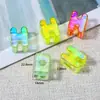 Cuentas de Acrílico Transparente con Chapado de Color de 6 mm con Agujero Grande Letras Inglesas Cuentas Sueltas para Accesorios de Joyería DIY Pulsera Collar