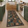 Alfombra de Cachemira Serie Flores Amazonia Transfronteriza Hogar Dormitorio Antideslizante Manta de Cabecera Fácil Cuidado Lavadora Tapete