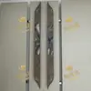 Maçaneta de Porta em Mármore Natural e Aço Inoxidável para Pátio de Villa, Corrimão de Luxo para Porta Dupla, Fabricação Personalizada de Fábrica