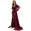Aliexpress Estilo Europeo y Americano Vestido Rojo de Noche Transfronterizo Amazon Ropa para Mujer Vestido de Cola Resistente para Damas