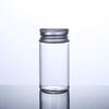 Venta al por mayor, botella con tapa de rosca de aluminio de 30 mm, transparente, para cápsulas de Cordyceps en polvo, de borosilicato alto.