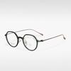 Armazón de Gafas T18981 Que Hace que la Cara Parezca Más Pequeña, Armazón de Gafas Retro de Medio Titanio, Se Puede Montar con Lentes Graduados, Venta al por Mayor del Fabricante, Bloqueador de Luz Azul