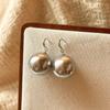 Brincos Retro High-End de Prata S925 com Agulha e Pérola Brincos Pendentes Simples de Estilo Europeu e Americano Brincos Versáteis para o Dia a Dia Atacado