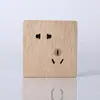 Panel de enchufe y interruptor de pared oculto personalizado H23 dorado cepillado para el hogar panel de 3 orificios 5 orificios enchufe multiorificio personalizado
