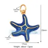 L34 colar pingente colorido Areva vieira estrela-do-mar cavalo-marinho charm joia de verão para praia e férias