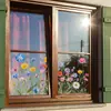 Hs-Jd4195Q Flor Silvestre Acuarela Estilo Pastoral Pegatina Electrostática para Ventana Dormitorio Habitación de Estudiantes Decoración de Vidrio para el Hogar Pegatina