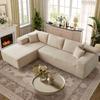 Sala de Estar Moderna Simple Sofá en Forma de L Tapizado Sofá Princesa Nube Esponja de Alta Densidad Combinación Modular de Sofá