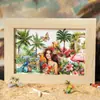 Día Hermoso Serie Paisaje Tropical Tema Tropical Mascota Cinta Troquelada Decoración para Diario Personal Collage 6 Estilos
