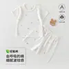 Verano Gasa Fina Algodón Manga Corta Pantalones Cortos Ropa de Bebé Conjunto Dividido Pijama Ropa para Aire Acondicionado Ropa de Bebé