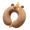 Linda almohada de viaje con forma de U de espuma viscoelástica, almohada de cuello portátil para viajar, almohada viscoelástica para acostarse en la hora del almuerzo, almohada para dormir para el cuello, almohada para la cintura