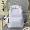 Mochila de Estilo Japonés Fresca y Sencilla a Cuadros de Colores Caramelo para Estudiantes de Secundaria y Preparatoria, Mochila Casual y Elegante de Gran Capacidad