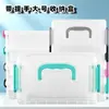 Caja de Almacenamiento de Plástico Transparente Grande con Asa Caja de Almacenamiento Multifuncional de PP Caja de Almacenamiento para Juguetes, Papelería, Piezas al por Mayor