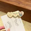 Presilha de Cabelo Fofa Estilo Coreano com Três Corações de Cachorrinho Nova Presilha de Cabelo Fofa em Formato de Coração de Desenho Animado Cheia de Coração de Menina Acessórios de Cabelo Estilo Simples