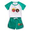 Muñeca de huevo Fiesta niños y niñas traje de verano 2023 nuevo infantil caricatura algodón manga corta pantalones cortos delgado conjunto de dos piezas