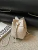Bolsa de Hombro Cruzada Tejida con Cordón Versátil de Moda Otoño 2026 Diseño de Nicho Bolso Cubo