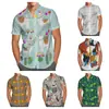 Camisa de impresión digital 3D a figura impresión camisa casual de verano para hombre manga corta una generación de cabello