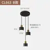 Lámpara de araña pequeña de noche para dormitorio Nórdico Moderno Simple Minimalista Lujo Ligero Personalizada Creativa Popular en Internet Luz de un solo cabezal para comedor Colgantes para comedor