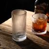 Vaso de whisky simple con rayas de diamante estilo europeo con hielo, vaso de vidrio sin plomo para licores, copa universal para comedor, bar, KTV