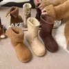Estufa Pequeña Cálida de Invierno 2026 Nueva Cabeza de Mango Estilo Coreano Botas de Algodón de Caña Alta con Borrego Uso Bidireccional Botas de Nieve Zapatos Clásicos Birkenstock