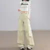 Pantalones Casuales de Trabajo Estilo Callejero Retro Americano para Mujer 2026 Nuevo Diseño Holgados con Caída Adelgazantes de Pierna Ancha Largos