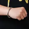 Anillo con Patrón de Dragón Estilo Chino Mantra de Seis Caracteres Pulsera de Plata Tendencia para Hombres Retro Hip-Hop Personalidad Estilo Caliente Transfronterizo