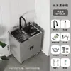 Gabinete de fregadero de acero inoxidable para cocina, fregadero integrado, gabinete de fregadero simple para el hogar, gabinete de fregadero de un o dos tazones