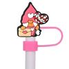 Nuevo comercio electrónico transfronterizo San Valentín Día de San Valentín tapa de pajita a prueba de polvo pajita de plástico blando de PVC manga decorativa para pajita
