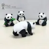 Boneca Gigante de Panda Artificial DIY Super Fofa Chaveiro Pingente de Boneca Animal de PVC Mini Paisagem Enfeites de Panda Venda por Atacado