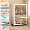 Armario de almacenamiento para el hogar, armario de almacenamiento de ropa de cama multicapa, armario de plástico para niños, armario transparente plegable y grueso.