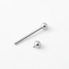 Brincos de Liga de Titânio F136 com Rosca Interna, Piercings de Orelha com Duas Bolas Redondas, Ponte de Orelha, Piercings de Língua, Piercings de Mamilo, Acessórios de Joias para Piercing DIY