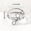 Anel Popular de Aço Inoxidável da Amazon com Abertura Giratória, Anel Duplo, Pulseira de Alta Qualidade, Joia Que Não Desbota, Aço Titânio