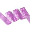 Fita de Gaze com Bolinhas de 25mm com Laço para Embalagem de Caixa de Presente, Renda para Roupas, Fita de Gaze Branca com Bolinhas