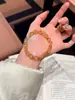 Pulsera de Cristal de Topacio Amarillo Natural Original Gold Coast de Forma Libre con Oro Exquisito de Lujo Ligero de Gama Alta Versátil