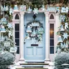 36 Peças Enfeites de Inverno Enfeites de Madeira Boneco de Neve Anão Pinheiro Caminhão Decoração Azul Suprimentos para Festa de Natal