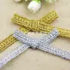 Novedad en Stock Hilo Dorado y Plateado Figura de Ocho Encaje Tejido Especial Estilo Étnico Ropa Falda Zapatos Sombreros Textiles para el Hogar Decoración Accesorios