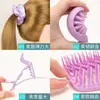 Suministro Directo del Fabricante Guangzhou Wanmei Botella con Atomizador Cepillo para Champú Peine para Champú Goma Elástica Pinza de Cocodrilo Peine de Masaje Set Morado