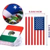 Banderines de Cadena para el Mundial 2026 de EE. UU., Canadá, México, Suministros de Fiesta de Poliéster, Banderines Decorativos Colgantes, Carteles con Banderas, Banderas Personalizadas