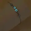 Pulsera de Esmalte Luminosa Nomeolvides para Mujer, Nuevo Diseño Estilo Chino, Joyería de Flor de Rosa Estilo Ins Nicho, Regalo para Mejor Amiga