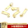 Cabezal de cremallera de metal No.5 colgando pulido eléctrico esmalte dorado superficial rodante eléctrico dorado superficial equipaje sin candado como nariz con 10106 piezas