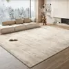 Novo Tapete para Sala de Estar Estilo Wabi-Sabi, Lavável, Limpável, Impermeável, Isolamento Acústico, Sofá, Quarto, Tapete de Chão ao Lado da Cama, Cobertura Completa Grande Área