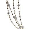 Collar de Clavícula de Perlas de Agua Dulce Estrelladas de Doble Capa Zhuji Yuhel Bola Láser Inyectada en Oro 14K Cadena para Suéter 88cm Moda