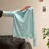Cárdigan de Punto Amarillo de Manga Larga con Cuello Medio Abierto para Mujer, Atuendo con Ambiente de Principios de Otoño, Top Holgado de Botones Estilo Perezoso