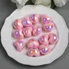 Dingyi K20-K26 Luna Fría Corazón Colorido Acrílico Galvanizado Agujero Recto Cuentas Sueltas Pulsera DIY Hecha a Mano Accesorios de Joyería