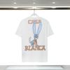 Camiseta de manga corta para hombre con estampado Casablanca Fantasy Gate Casa, marca de moda transfronteriza de stock a largo plazo